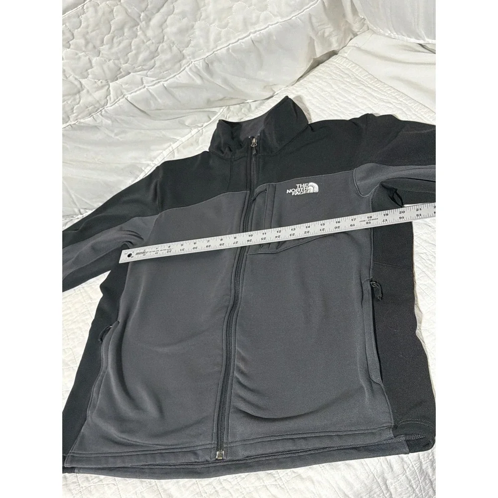 The North‎ Face Mens Fleece Jacket Full Zip Black Grey L G